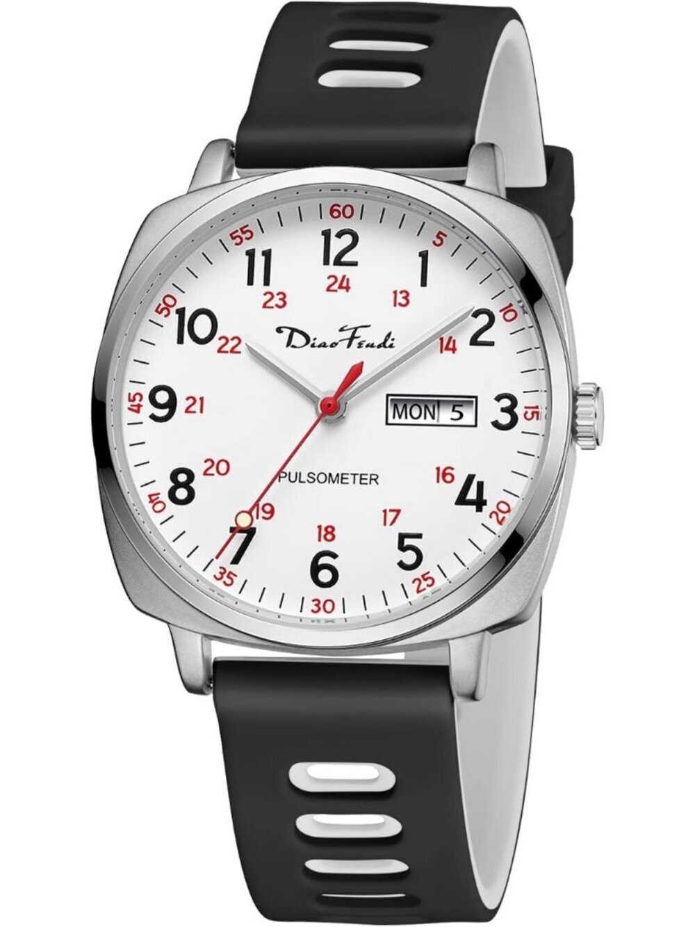 Diaofendi Women's Black And Silver Analog Medical Professional Waterproof Watch
